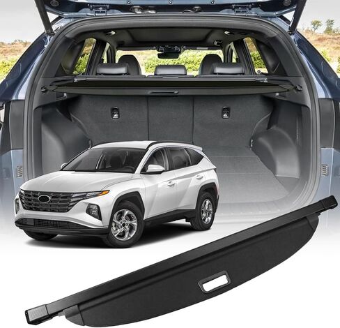 Cargo Cover for Hyundai Tucson 2026 - Rear Cargo Cover for Tucson 2022 2023 2024 2025 2026 Rear Trunk Security Shade Privacy Security Shield Shade for Tucson Accessories, with Cargo Net in Saudi Arabia