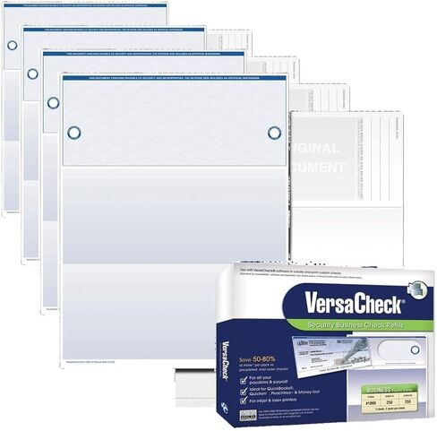 VersaCheck UV Secure Form #1000 - Blank Business Voucher on Top - Blue Elite - 500 Sheets in Saudi Arabia