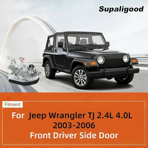 Door Lock Actuator Driver Side Front Left for Jeep Wrangler TJ 2003 2004 2005 2006 2.4L 4.0L, No. 55075991AJ Driver Door Latch Assembly (Door Lock Motor Assembly) (1PCS) in Saudi Arabia