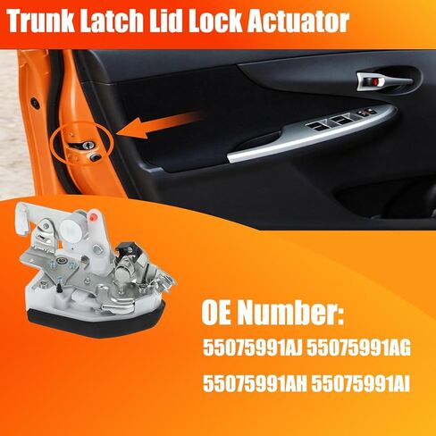 Door Lock Actuator Driver Side Front Left for Jeep Wrangler TJ 2003 2004 2005 2006 2.4L 4.0L, No. 55075991AJ Driver Door Latch Assembly (Door Lock Motor Assembly) (1PCS) in Saudi Arabia
