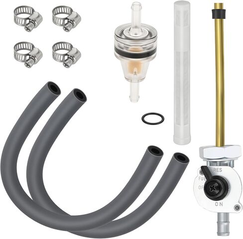 JAVIK Gas Tank Fuel Valve Petcock With Fuel Lines For Honda Shadow Spirit 750 VT750 2001-2007 O.E.M# 16950-MCR-A03 in Kuwait