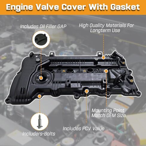22410-2E000 Automotive Replacement Engine Valve Covers Compatible with Hyundai Elantra 2011-2016, Elantra (Coupe/GT) 2013, Kia Soul 2012-2013, 1.8L 2.0L in Saudi Arabia