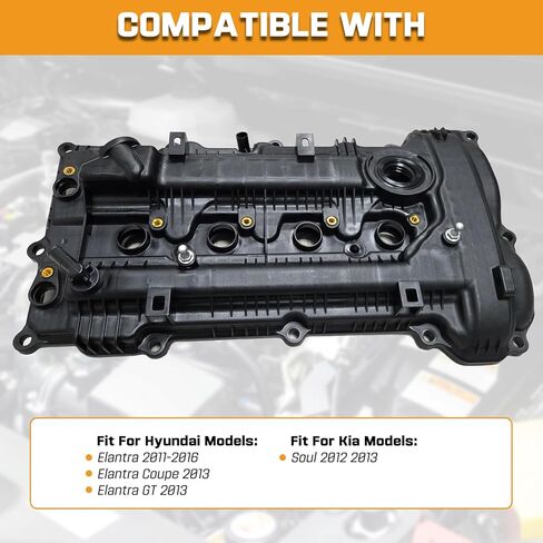 22410-2E000 Automotive Replacement Engine Valve Covers Compatible with Hyundai Elantra 2011-2016, Elantra (Coupe/GT) 2013, Kia Soul 2012-2013, 1.8L 2.0L in Saudi Arabia