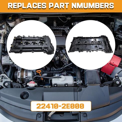 22410-2E000 Automotive Replacement Engine Valve Covers Compatible with Hyundai Elantra 2011-2016, Elantra (Coupe/GT) 2013, Kia Soul 2012-2013, 1.8L 2.0L in Saudi Arabia