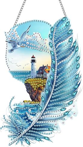 Kaliosy Sun Catcher Eagle Patriotic Window Hanging - 4th of July, 250th Anniversary, Memorial Day Diamond Art Ornament, Acrylic Board Diamond Painting for Home Classroom Garden Indoor Decor 8x8 inch in Kuwait