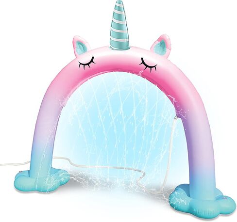Sprinklers for Yard – Colorful Inflatable Sprinkler Arch for Kids – Easy and Quick Inflation – Requires Hose Attachment – Perfect for Summertime, Outdoor Play (Unicorn) in Saudi Arabia