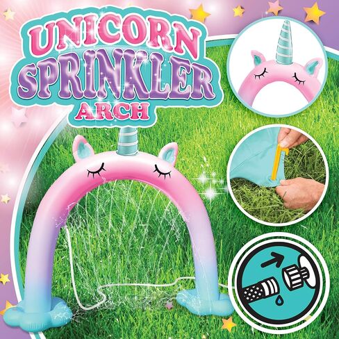 Sprinklers for Yard – Colorful Inflatable Sprinkler Arch for Kids – Easy and Quick Inflation – Requires Hose Attachment – Perfect for Summertime, Outdoor Play (Unicorn) in Saudi Arabia