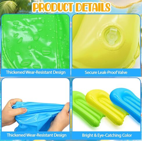 9 Pcs Inflatable Bodyboards for Slip Water Slide, 15.6 X 21.3 in Lawn Water Slides Inflatable Boards, Portable Surfboard for Outdoor Lawn Water Slide, Summer Outdoor Water Fun Supplies in Saudi Arabia
