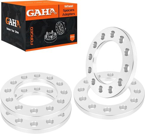 GAHA 6x5.5 Wheel Spacers 108mm Hub Bore fit for Chevrolet Tahoe Avalanche Silverado 1500, for GMC Yukon Sierra,for Cadillac Escalade ESV for Ford Ranger Hummer for Toyota with 1/2 inch Adapter, 4PCS in Saudi Arabia