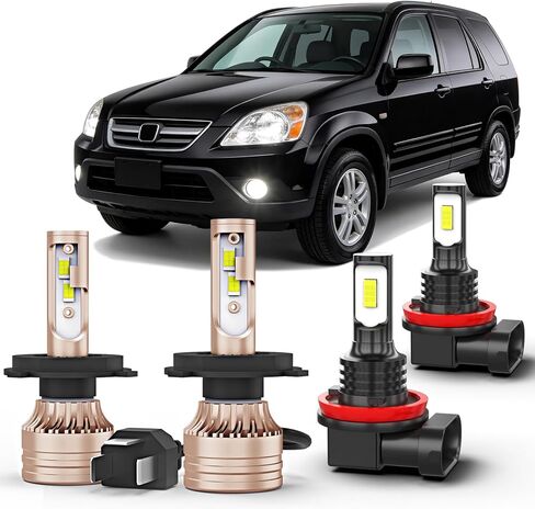 Compatible For Honda Crv 2002 2003 2004 2007-2014 Bulbs, Multi-position Beam Fog Light Bulbs,6000K White,500% Brighter Lightness,Plug and Play,Pack of 4 in Saudi Arabia
