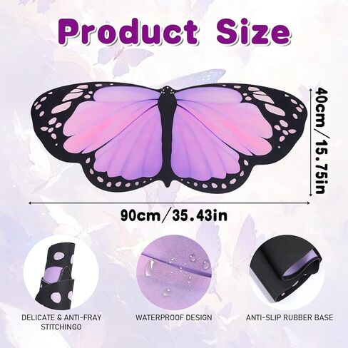 Butterfly Computer Mat Butterfly Desk Pad Purple Large Gaming Mouse Pad Large Gaming Mouse Desk Mat 35.4x15.7 in Keyboard Computer Table Mats Extended Non-Slip Rubber Base for Keyboard Office Home in Saudi Arabia