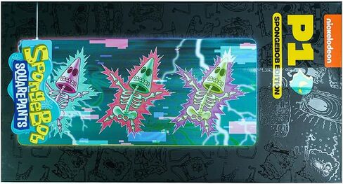 Spongebob Squarepants Skeleton Patrick RGB Gaming Mouse Pad - Large Extended Deskmat with 10W Qi Fast Wireless Charging, Non-Slip Base, L in Saudi Arabia