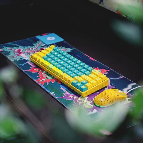 Spongebob Squarepants Skeleton Patrick RGB Gaming Mouse Pad - Large Extended Deskmat with 10W Qi Fast Wireless Charging, Non-Slip Base, L in Saudi Arabia