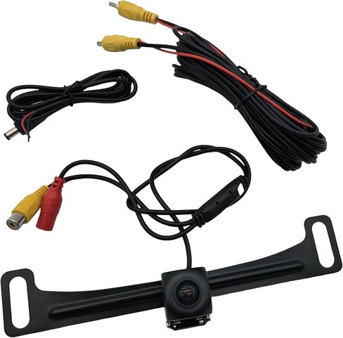 Gravity VGC820PL - CMOS CVBS License Plate Backup Camera, Dynamic Parking Lines, Universal RCA Connectivity - Waterproof & Durable Design for Cars, Trucks, SUVs in Kuwait