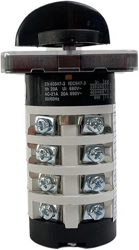 Rotary Knob 6 Position 0-6 YMZ12-20/4 Universal Manual Electrical Changeover Cam Switch 20A 690V 4 Section in Kuwait