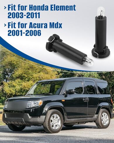 𝟯𝗣𝗖𝗦 79629-S3V-A01 HVAC Control Neo-Wedge Bulb Fit for Honda Element 2003-2011, Fit for ACURA MDX 2001-2006 With Black Socket in Kuwait