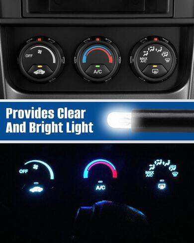 𝟯𝗣𝗖𝗦 79629-S3V-A01 HVAC Control Neo-Wedge Bulb Fit for Honda Element 2003-2011, Fit for ACURA MDX 2001-2006 With Black Socket in Kuwait