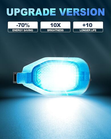 مصابيح LED للمرآة الجانبية، أكثر سطوعًا 10 مرات متوافقة مع Ford Mustang 2013-2024، التوصيل والتشغيل، مصباح LED تحت المرآة، ضوء أزرق in Kuwait