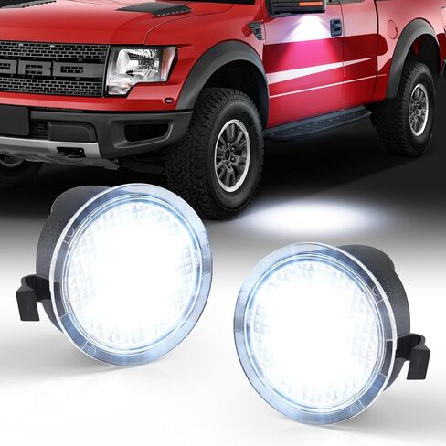 مصابيح LED للمرآة الجانبية، أكثر سطوعًا 10 مرات متوافقة مع Ford Mustang 2013-2024، التوصيل والتشغيل، مصباح LED تحت المرآة، ضوء أزرق in Kuwait