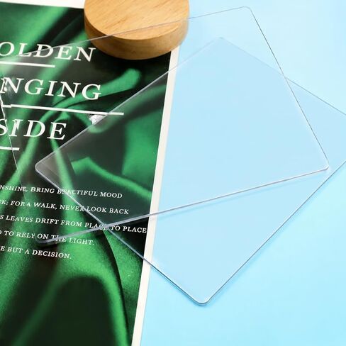 DaKuan Acrylic Cutting Plates, 7.67" x 5.86" x 3mm, Clear, 2 Pack | Embossing Mats, Compatible with Small Die Cut Machines, For Card Making, Scrapbooking, and DIY Crafts in Kuwait