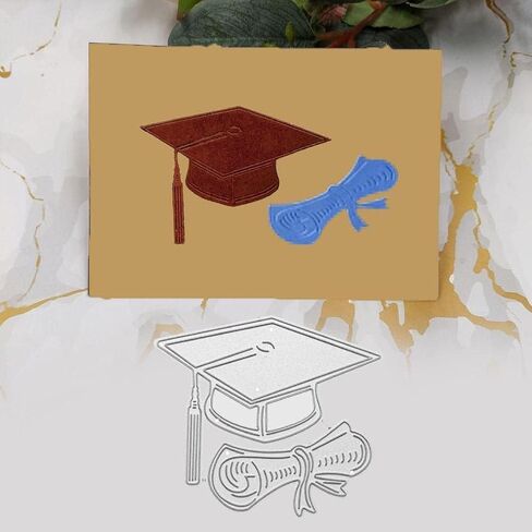Graduates Die Cuts for Card Making, Cutting Dies Metal Template Molds, Graduation Dies for Crafting DIY Photo Album Paper Embossing Scrapbooking Supplies in Saudi Arabia