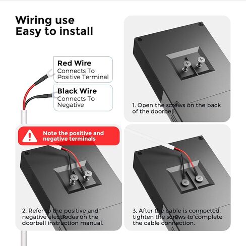 Solar Charger with 5200mAh Built-in Battery for Ring, 4W Continuous Power Solar Panel Compatible with Ring Battery Doorbell Plus/Wired Doorbell/Pro & Video Doorbell 4/3/3 Plus, 13.1Ft Charging Cable in Saudi Arabia