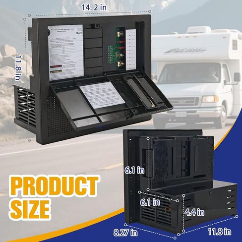WF-8955-AD 55A RV Power Converter, 120V to 12V Charger, 3-Stage Smart, Lithium & Lead Acid Compatible, Replaces 8955PEC/8955AN/8735-AD, for RV Camper Trailer in Kuwait