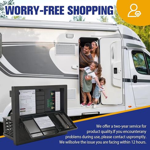 WF-8955-AD 55A RV Power Converter, 120V to 12V Charger, 3-Stage Smart, Lithium & Lead Acid Compatible, Replaces 8955PEC/8955AN/8735-AD, for RV Camper Trailer in Kuwait