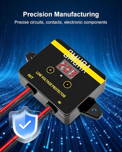 حامي الجهد المنخفض DC 12-36V، مفتاح فصل الجهد المنخفض المقاوم للماء مع شاشة LED رقمية، وحدة حماية من التفريغ الزائد تستخدم لبطاريات الرصاص الحمضية والليثيوم in Kuwait