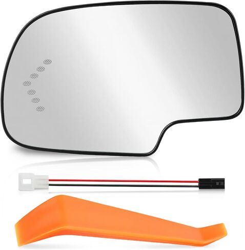 Heated Mirror Glass Replacement for 2003-2008 Cadillac Escalade, Chevrolet Avalanche, Silverado, Suburban, Tahoe, GMC Sierra, Yukon with Turn Signal Exterior Rearview Mirror (Left Driver Side) in Saudi Arabia