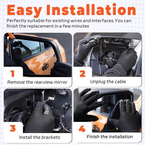 استبدال مرآة الجانب الأيسر للسائق لـ 2009-2017 TIGUAN OEM Fit Mirror Glass استبدال 5N0857522A in Kuwait