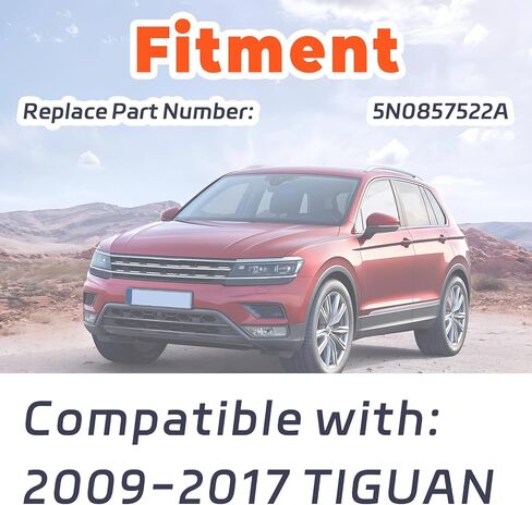 استبدال مرآة الجانب الأيسر للسائق لـ 2009-2017 TIGUAN OEM Fit Mirror Glass استبدال 5N0857522A in Kuwait