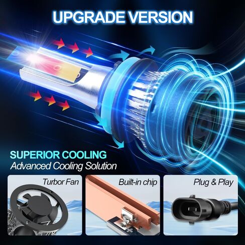 Fit for Dodge Charger 2011 2012 2013 2014 Lamps High Beam +Low Beam +Fog Bulb Combo Light Bulb 6500K Ultra White 50000hrs Lifespan 6PCS in Saudi Arabia