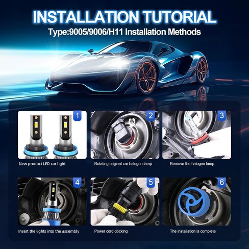 Fit for Dodge Charger 2011 2012 2013 2014 Lamps High Beam +Low Beam +Fog Bulb Combo Light Bulb 6500K Ultra White 50000hrs Lifespan 6PCS in Saudi Arabia
