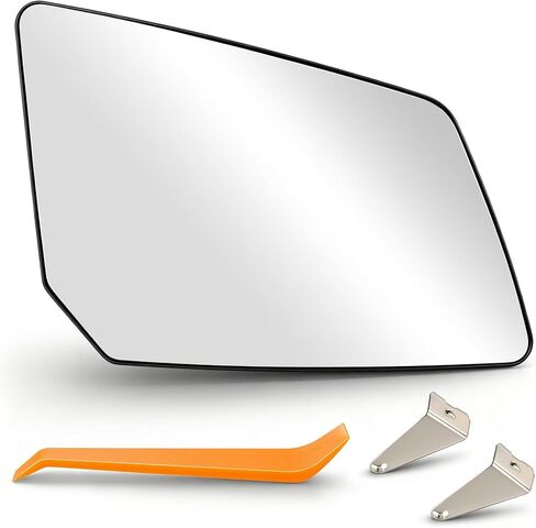 AUTOKAY Left Driver Side Mirror Glass with Heated Fits for Chevy Traverse 2009-2016, GMC Acadia 2007-2016, Saturn Outlook 2007-2010, Driver Side Mirror Exterior Rearview Mirror with Backing Plate in Kuwait