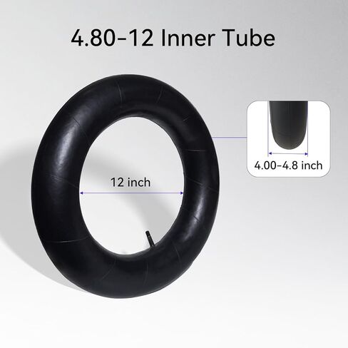 2-Pack 4.80-12 Trailer Tire Tube 5.00-12 4.50-12 Heavy-Duty Inner Tube with TR13 Straight Valve for ATV, Lawn and Garden Trailer, Mower, Tractor, Truck in Saudi Arabia