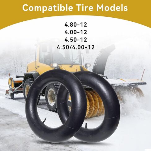 2-Pack 4.80-12 Trailer Tire Tube 5.00-12 4.50-12 Heavy-Duty Inner Tube with TR13 Straight Valve for ATV, Lawn and Garden Trailer, Mower, Tractor, Truck in Saudi Arabia