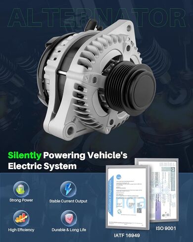 Alternator fit for Honda Odyssey V6 3.5L Gas (2011-2013), Pilot V6 3.5L Gas (2012-2015), Ridgeline V6 3.5L Gas (2012-2014), Replacement 31100-RV0-A01 in Saudi Arabia