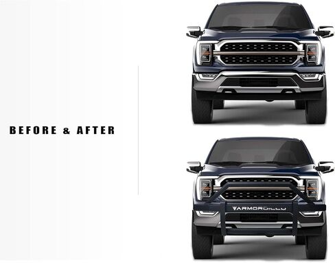 Armordillo AR2 واقي ما قبل العداء متوافق مع 2023-2025 Ford F250 / F350 / F450 / F550 Superduty | 8737736 | أسود غير لامع | واقي شبكة مصد فولاذي معياري in Kuwait