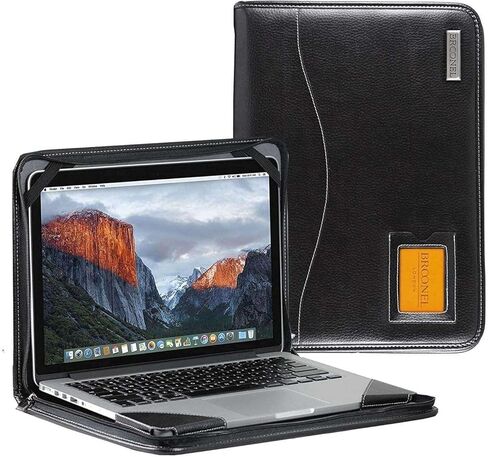 Contour Series - Black Heavy Duty Leather Protective Case - Compatible with Dell Latitude 7390 2-in-1 in Saudi Arabia