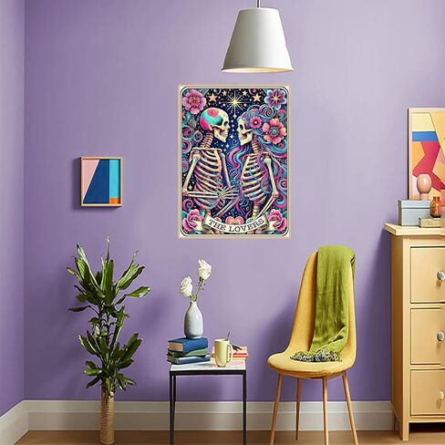 GemZono Square Diamond Art Kits for Adults-The Lovers Skeleton Square Drill Diamond Painting,Square Diamond Art,DIY Skeleton Gem Art Kits for Adults and Crafts for Gifts and Home Wall Decor 12x16inch in Kuwait