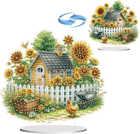 ARTopet DIY Tabletop Diamond Art Painting Kit Double Sided Desk Placement Ornament Stand Up Gem Painting Craft Kit Single Sided Drill 4th of July Independence Day Home Decor-Candle in Saudi Arabia