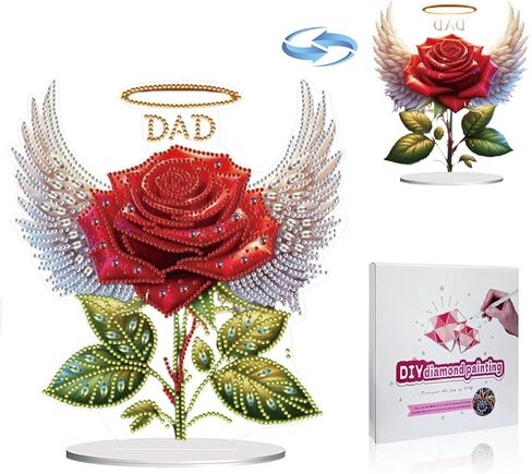 ARTopet DIY Tabletop Diamond Art Painting Kit Double Sided Desk Placement Ornament Stand Up Gem Painting Craft Kit Single Sided Drill 4th of July Independence Day Home Decor-Candle in Saudi Arabia