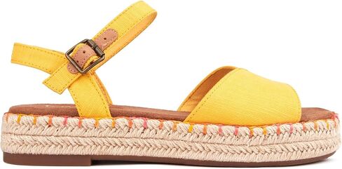 TOMS Womens Abby Platform Espadrille Casual Sandals Casual Low Heel 1-2" - Yellow in Saudi Arabia