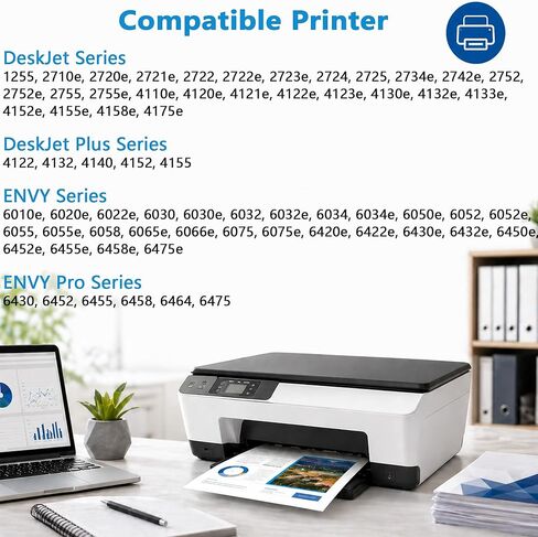 67XL Ink Cartridge Combo Pack Compatible for HP Ink 67 XL Fit for Deskjet 2855e 2800e 2852e 2827e 4227e 4255e 1255 Envy 6055e 6075 6432e 6455e 6458e 6475e Pro 6455 2-Pack Black Color with V10.1.1 Chip in Saudi Arabia
