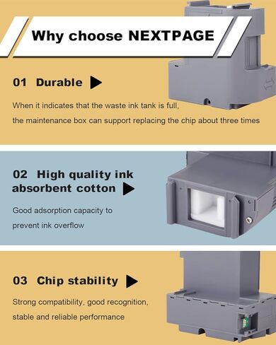 NEXTPAGE E-04D1 Maintenance Box for Epson ET-15000 ET-4750 ET-4850 ET-3760 ET-4760 ET-3850 ET-3750 ET-3710 ET-3830 WF-2860 Printer(EWMB1 ET1500 Ink Maintenance Box) in Saudi Arabia