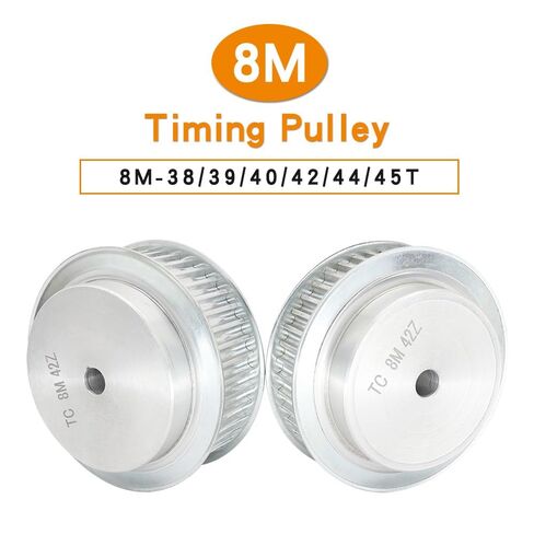 Belt Pulley 8M-38T/39T/40T/42T/44T/45T Bore Size 12 mm Teeth Pitch 8, Alloy Wheel for Width 25/30 8M Timing Industrial Bearings Gears(8M42T (Bore 12 mm),32 mm) in Kuwait