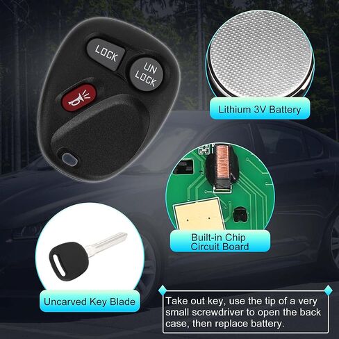 X AUTOHAUX 2 مجموعة 315 ميجا هرتز KOBUT1BT دخول بدون مفتاح عن بعد الإشعال المستجيب مفتاح فوب لشفروليه سيلفرادو لجي إم سي سييرا 1500 2500 3500 1999-2001 46 رقاقة 2 مجموعة in Kuwait
