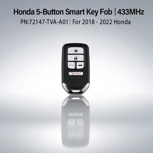 Car Key Fob Remote Keyless Entry Control CWTWB1G0090 433MHz 5 Button Replacement for 2018-2022 Honda Accord 2.0EX-L EX Tour - 2 Pack in Kuwait