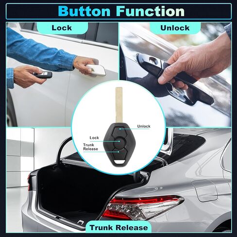 LX8FZV Replacement Keyless Entry Remote Smart Key Fob for BMW 3 Series 323i 325i 328Ci X3 X5 Z4 2001-2005 Key Fob Remote Control ID44 Chip 6955750 3 Buttons 315 MHz in Kuwait